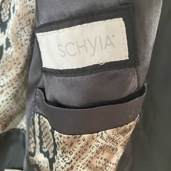 - Schyia black Moto genuine Lamb leather jacket size 40, silver hardware - Picture 5 of 10